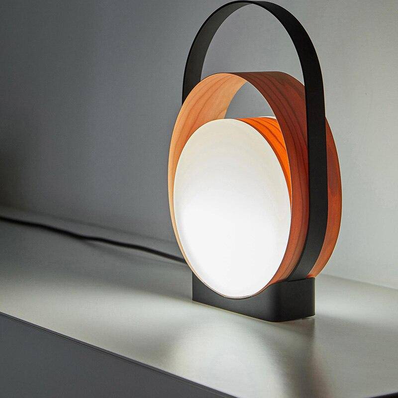 Lampe à poser LED design Metallic Rings & Light Disk