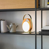 Lampe à poser LED design Metallic Rings & Light Disk