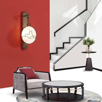 Applique murale LED style japonais en métal