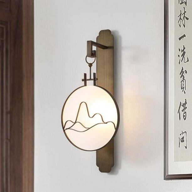 Applique murale LED style japonais en métal