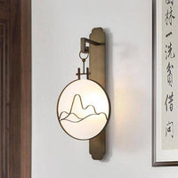 Applique murale LED style japonais en métal