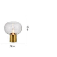 Lampe à poser design LED dorée avec abat-jour arrondi Luxury