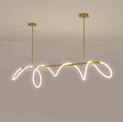 Suspension Luxe LED Gold Spiral
