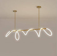 Suspension Luxe LED Gold Spiral
