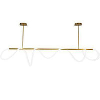 Suspension Luxe LED Gold Spiral