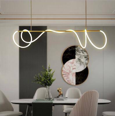 Suspension Luxe LED Gold Spiral