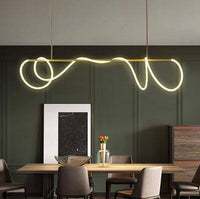 Suspension Luxe LED Gold Spiral