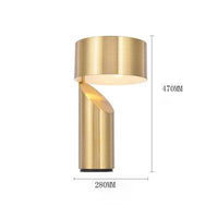 Lampe à poser LED Design en métal cylindrique