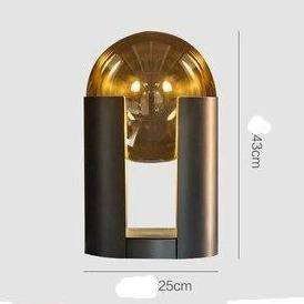 Lampe LED Design avec Base en Métal et Boule Lumineuse