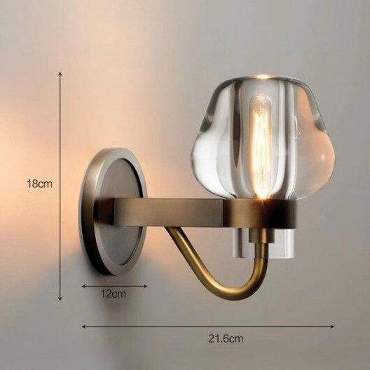 Applique murale Luxe cuivré avec abat-jour design