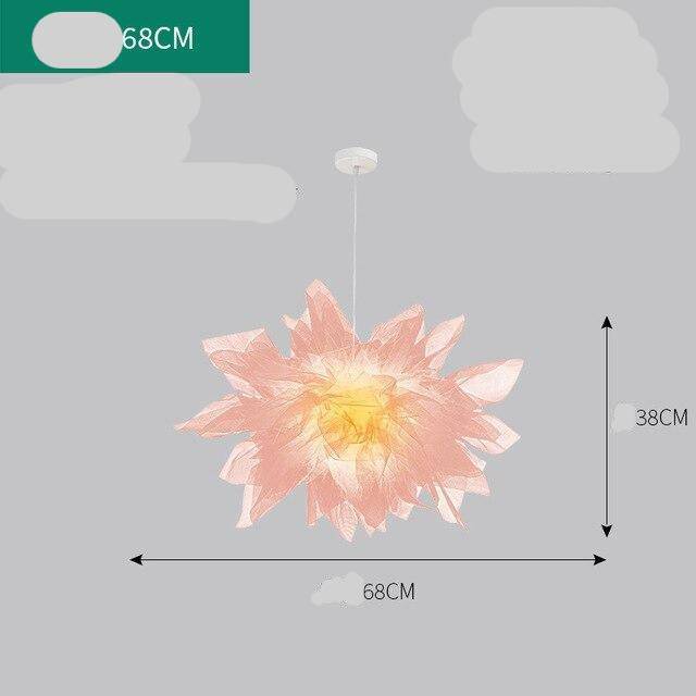 Suspension LED Fleur en Tissu