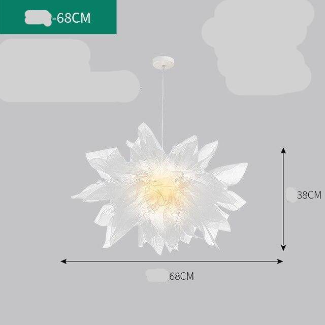 Suspension LED Fleur en Tissu