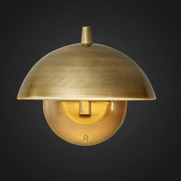 Applique murale LED dorée style Mushroom