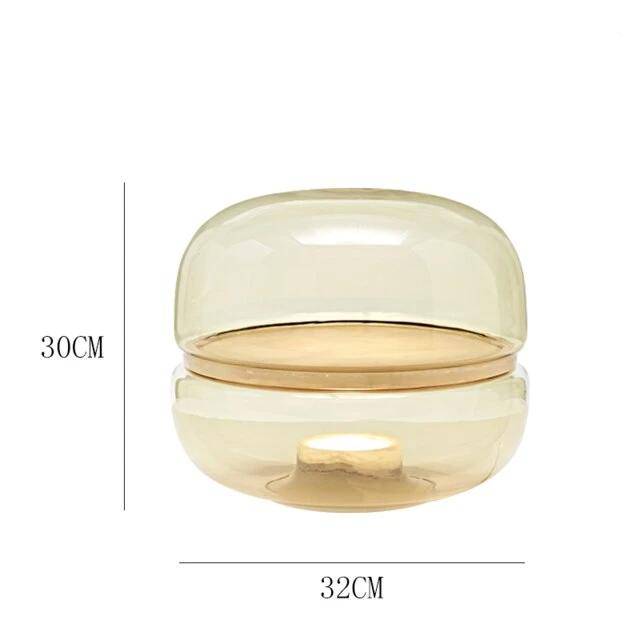 Lampe LED en résine colorée