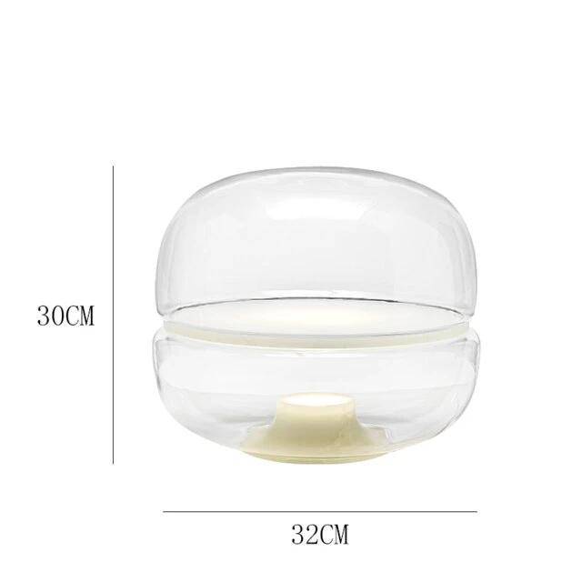 Lampe LED en résine colorée