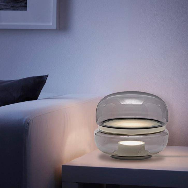 Lampe LED en résine colorée