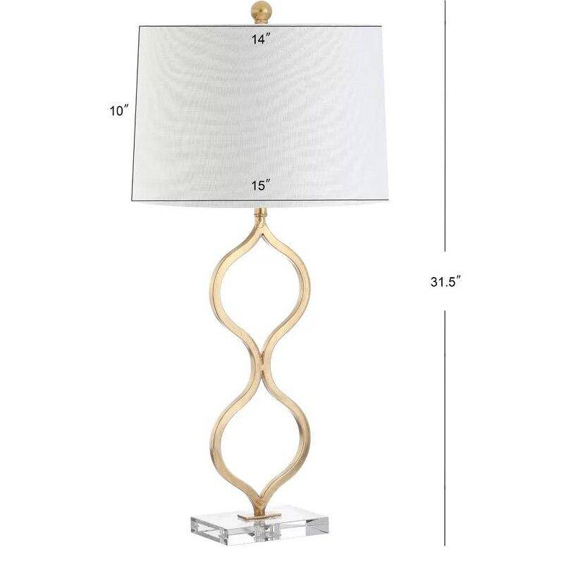 Lampe à poser LED dorée avec design courbé