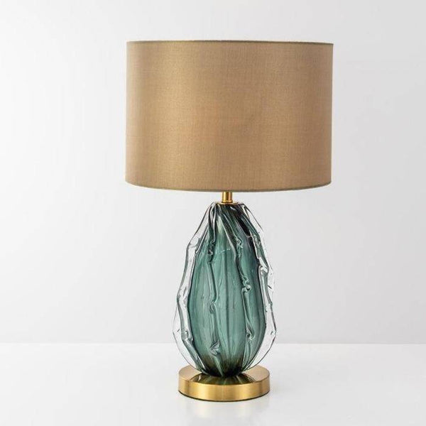 Lampe LED en verre design avec abat-jour cylindrique