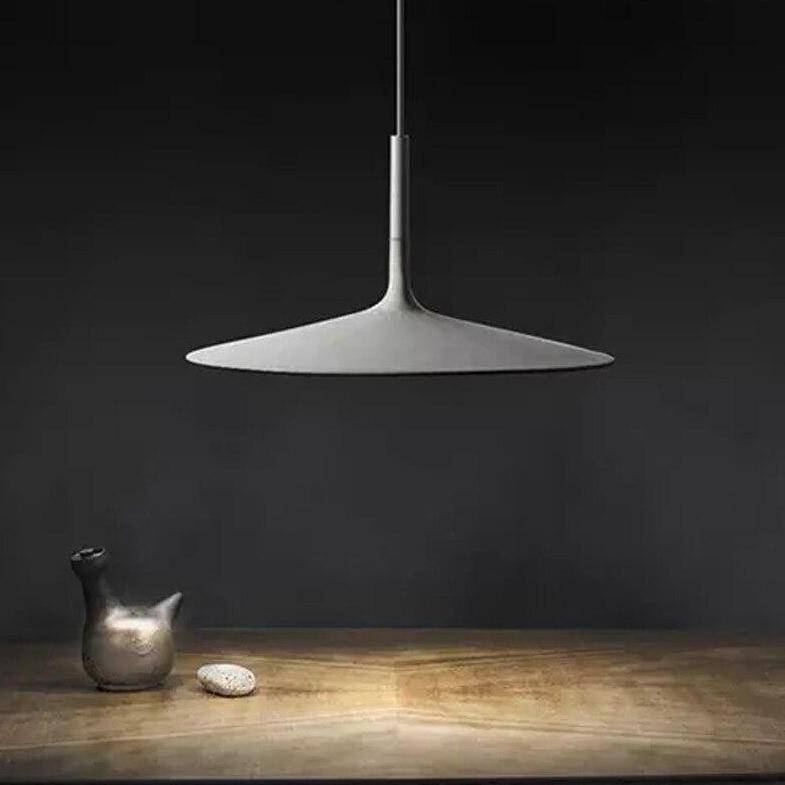 Suspension LED Chapeau en Ciment Gris