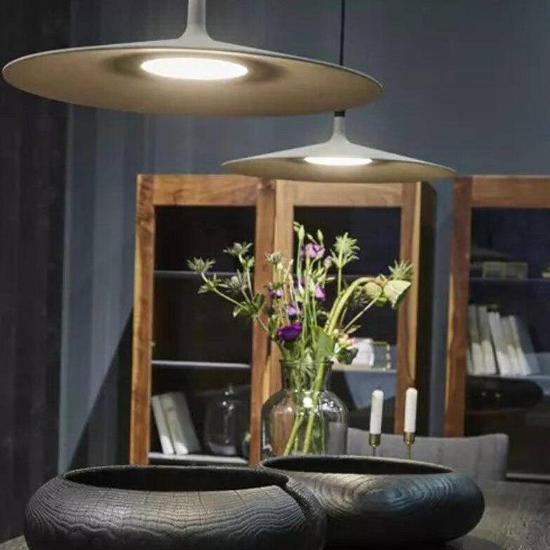 Suspension LED Chapeau en Ciment Gris