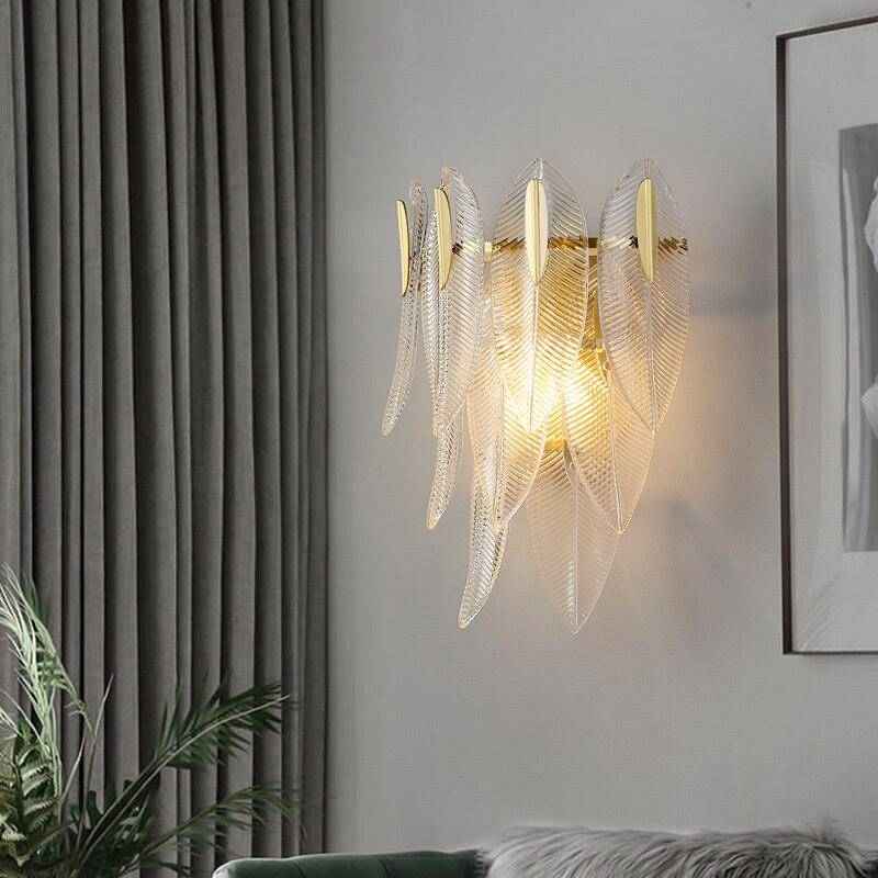 Applique murale LED en feuille de verre - Café