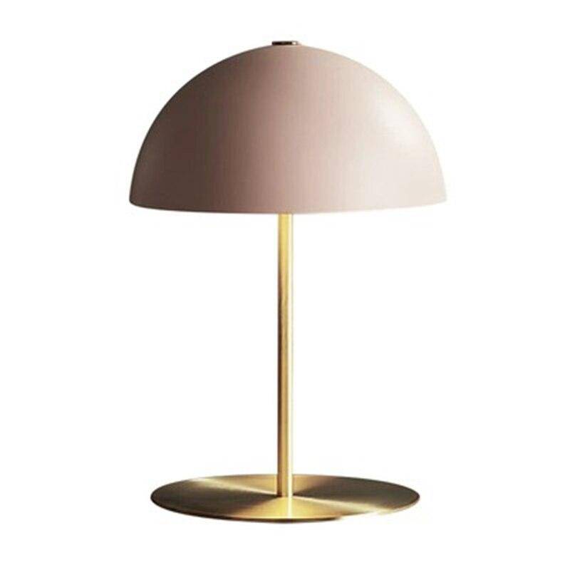 Lampe à poser design LED - Socle doré et abat-jour Mushroom