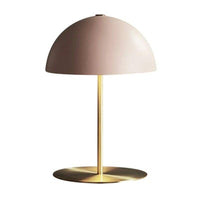 Lampe à poser design LED - Socle doré et abat-jour Mushroom