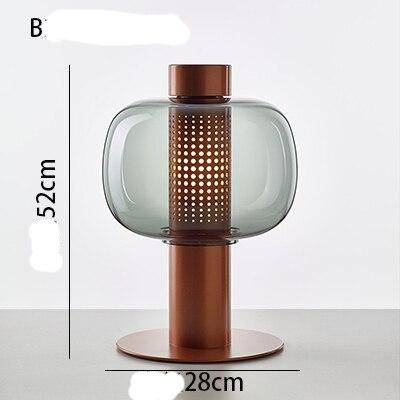 Lampe à poser LED de luxe en verre coloré