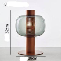 Lampe à poser LED de luxe en verre coloré