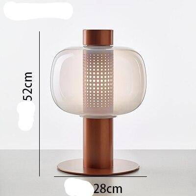 Lampe à poser LED de luxe en verre coloré
