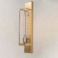 Applique murale LED - Cage dorée en rectangle