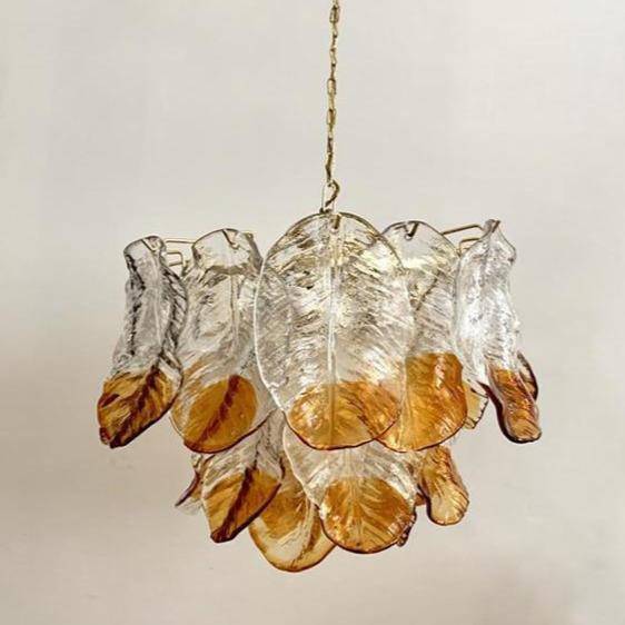 Suspension rétro LED "Glass Leaf"