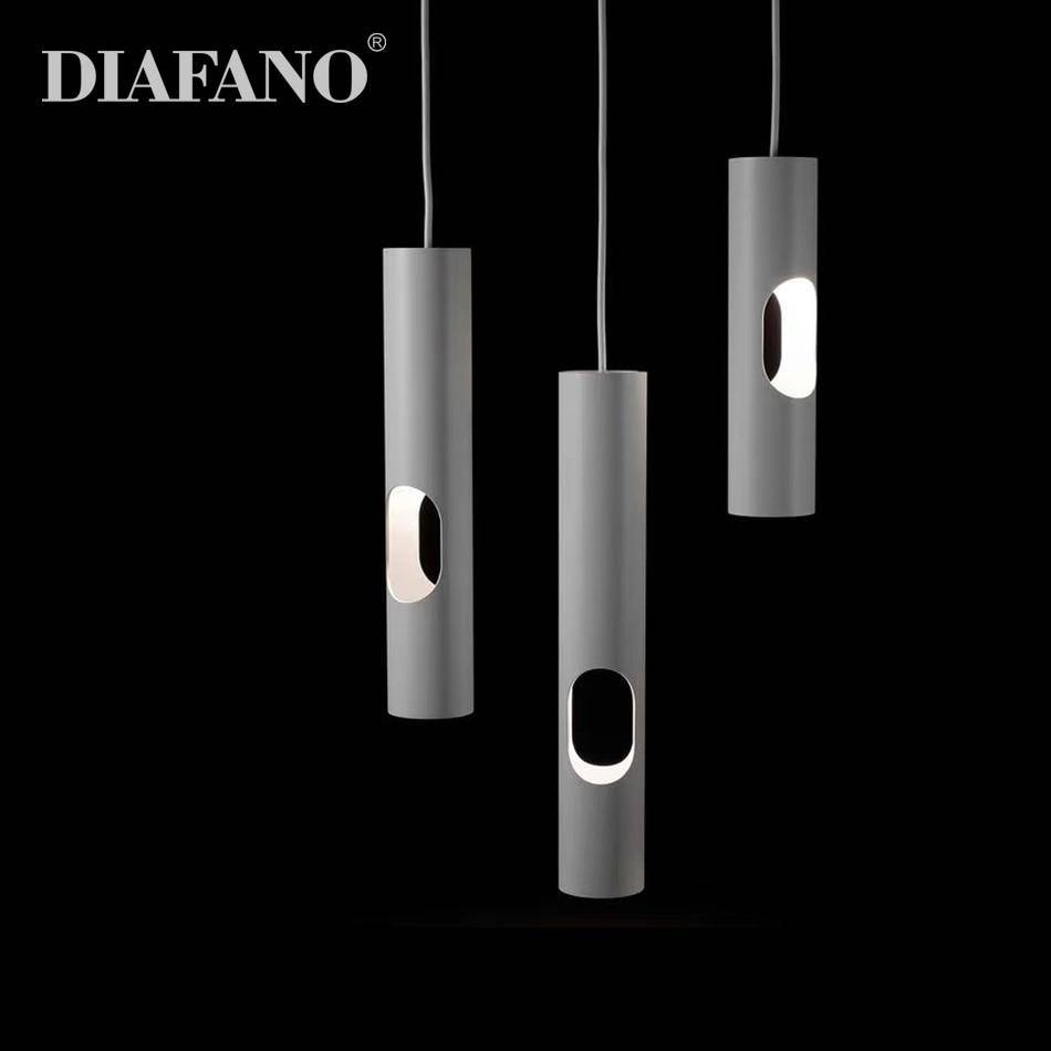 Suspension LED cylindrique en aluminium pour hôtel