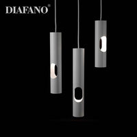 Suspension LED cylindrique en aluminium pour hôtel