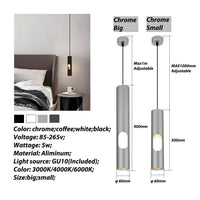 Suspension LED cylindrique en aluminium pour hôtel