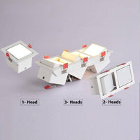 Spot carré LED en aluminium, design Square