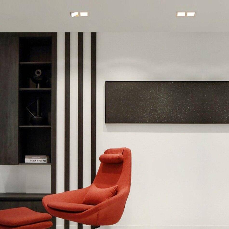 Spot carré LED en aluminium, design Square