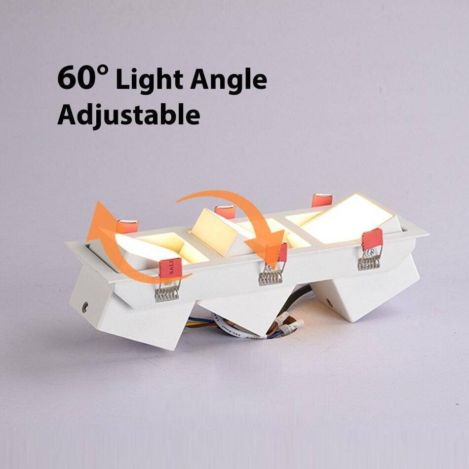Spot carré LED en aluminium, design Square