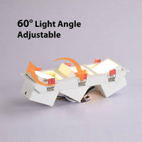 Spot carré LED en aluminium, design Square