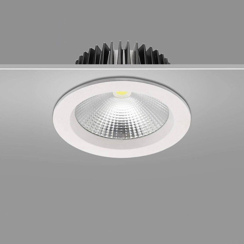 Spot encastré rond blanc moderne en aluminium