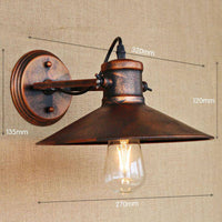 Applique murale rétro LED cuivrée