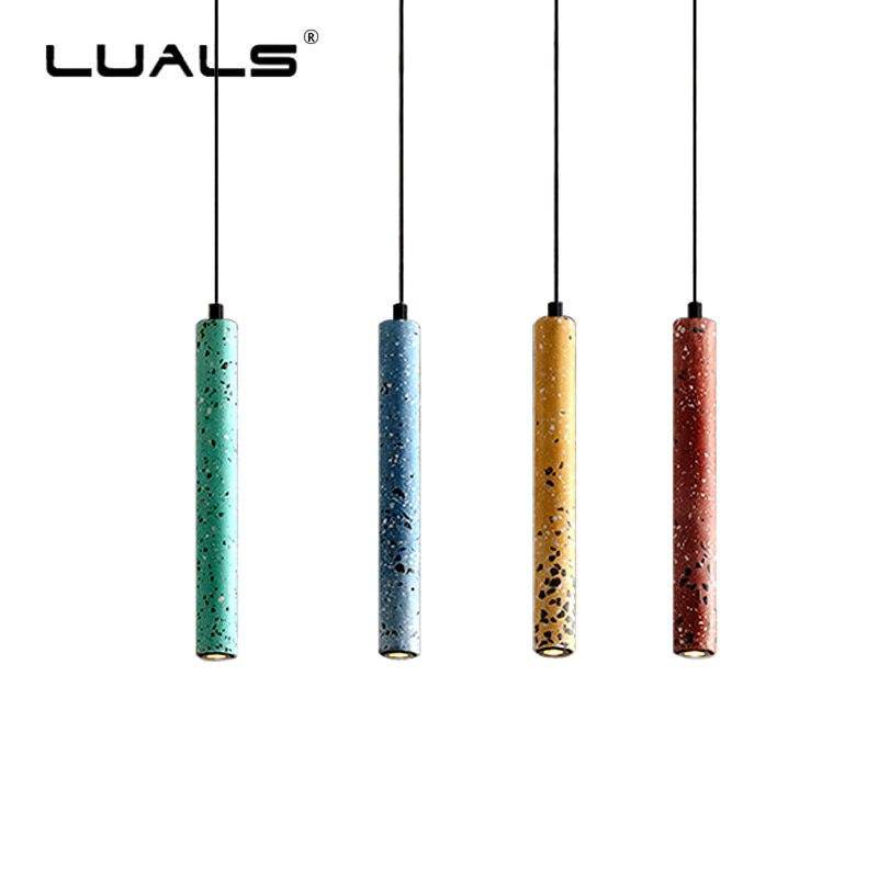 Suspension Lumineuse Ciment Terrazzo Coloré
