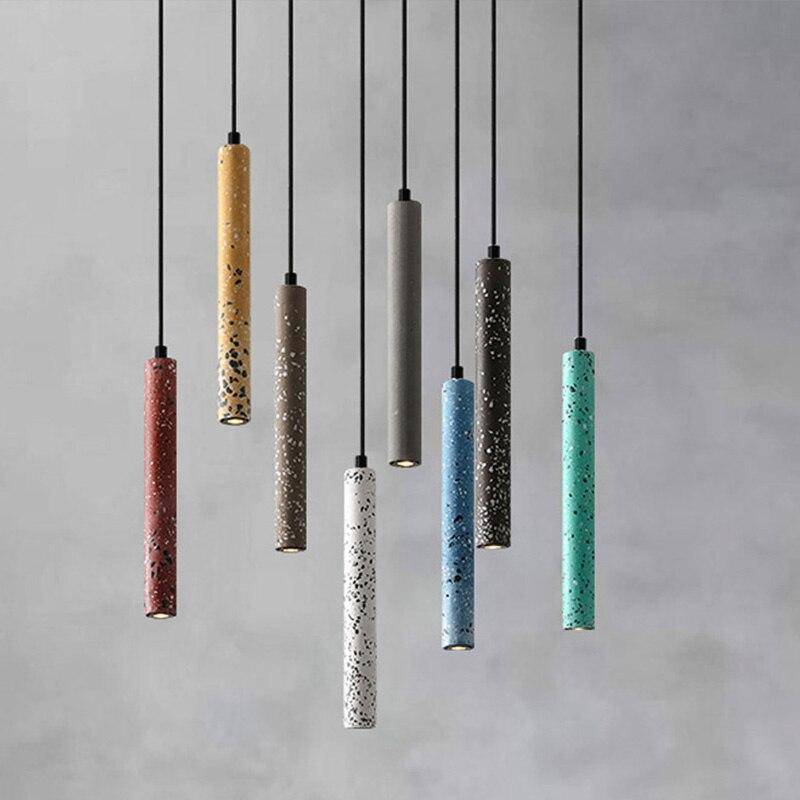 Suspension Lumineuse Ciment Terrazzo Coloré