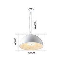 Suspension LED design en métal avec abat-jour arrondi