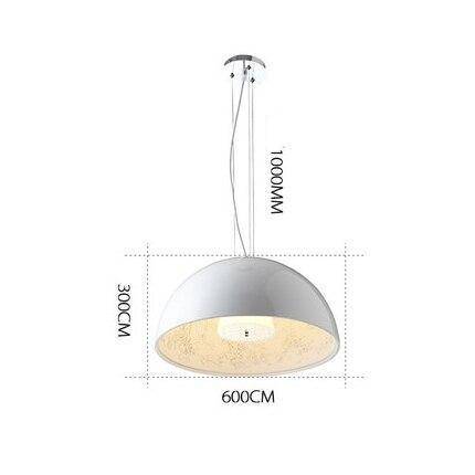 Suspension LED design en métal avec abat-jour arrondi