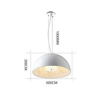 Suspension LED design en métal avec abat-jour arrondi