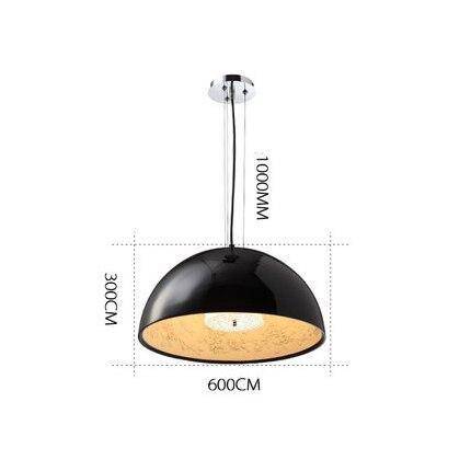 Suspension LED design en métal avec abat-jour arrondi