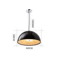 Suspension LED design en métal avec abat-jour arrondi