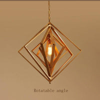 Suspension LED en bambou Losanges