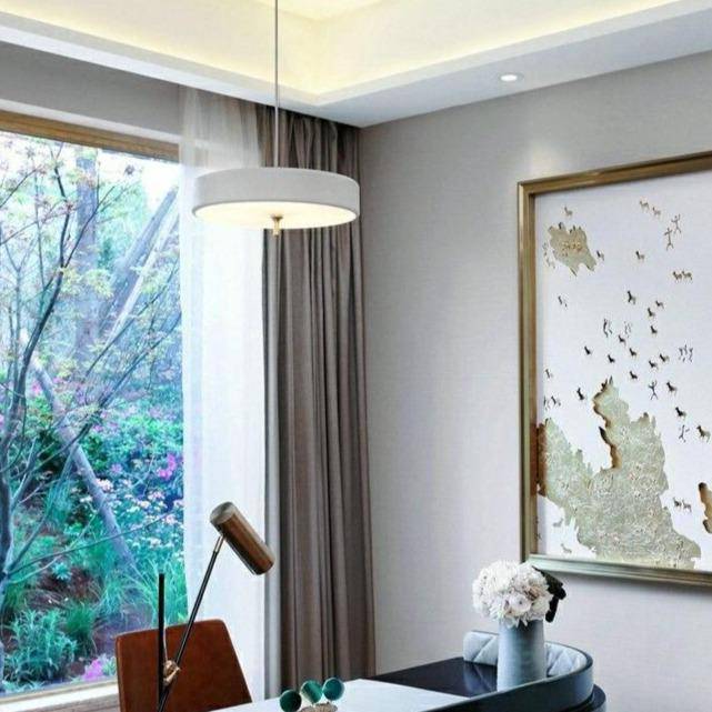 Suspension LED Design - Abat-jour arrondi en métal